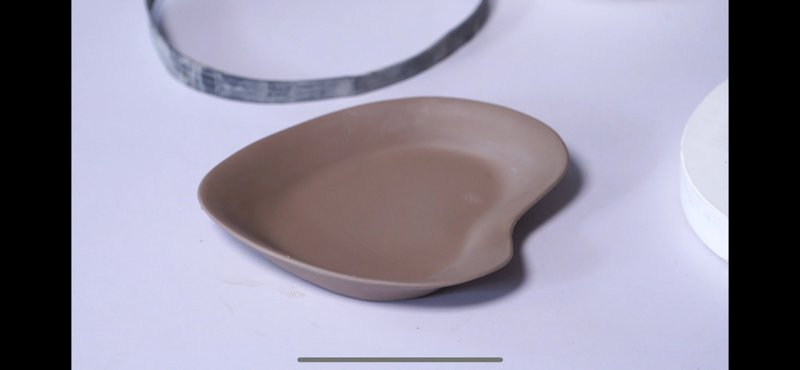 一片芋頭葉 點心盤 手作DIY體驗套組 - 陶藝/玻璃 - 其他材質 卡其色