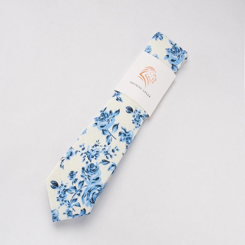 C0615-54 - Ties & Tie Clips - Cotton & Hemp White