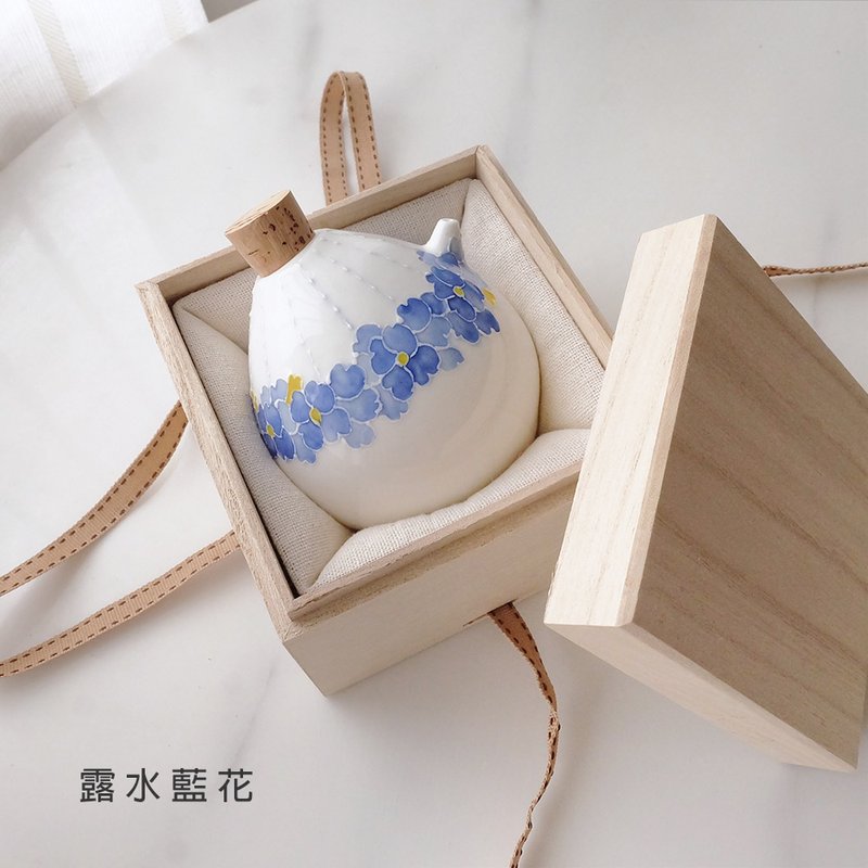 手工燒製・浮雕花卉手繪水滴小瓶・節日慶賀禮物・交換禮物 - 調味罐/醬料罐 - 瓷 