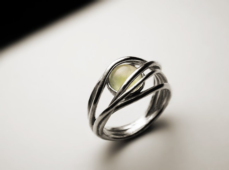 Ring Silver wire winding Stone - แหวนทั่วไป - โลหะ สีเงิน