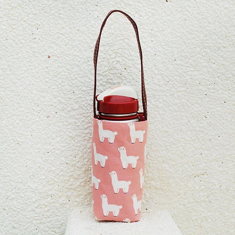 Radiant grass mud horse kettle bag / left one piece - Beverage Holders & Bags - Cotton & Hemp Pink