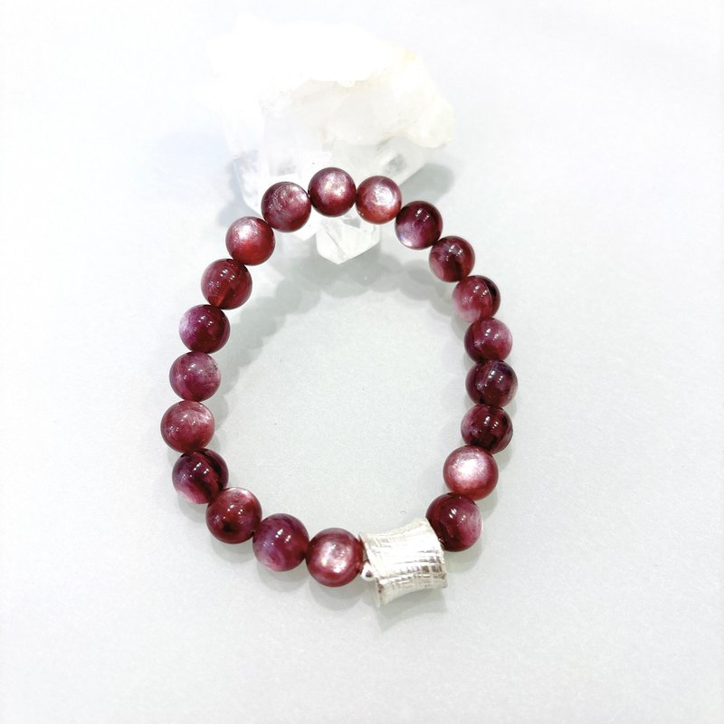 Ops Lepidolite bracelet -紫鋰雲母/療癒/心靈平衡石/簡約/手鍊 - 手鍊/手環 - 寶石 紫色
