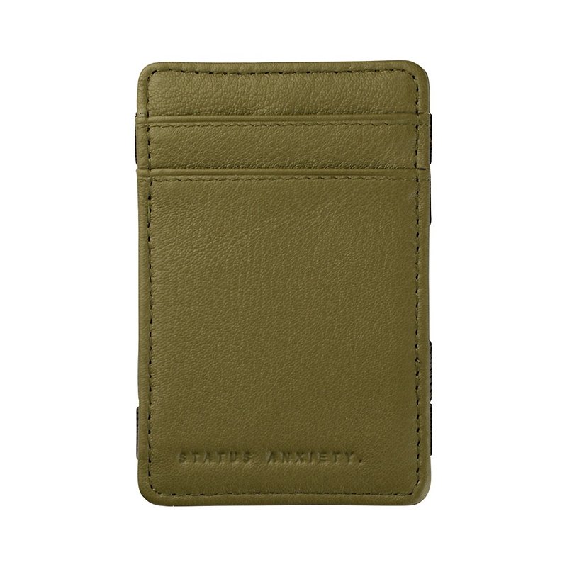 FLIP Money Clip/Card Clip_Khaki / Army Green - Card Holders & Cases - Genuine Leather Khaki