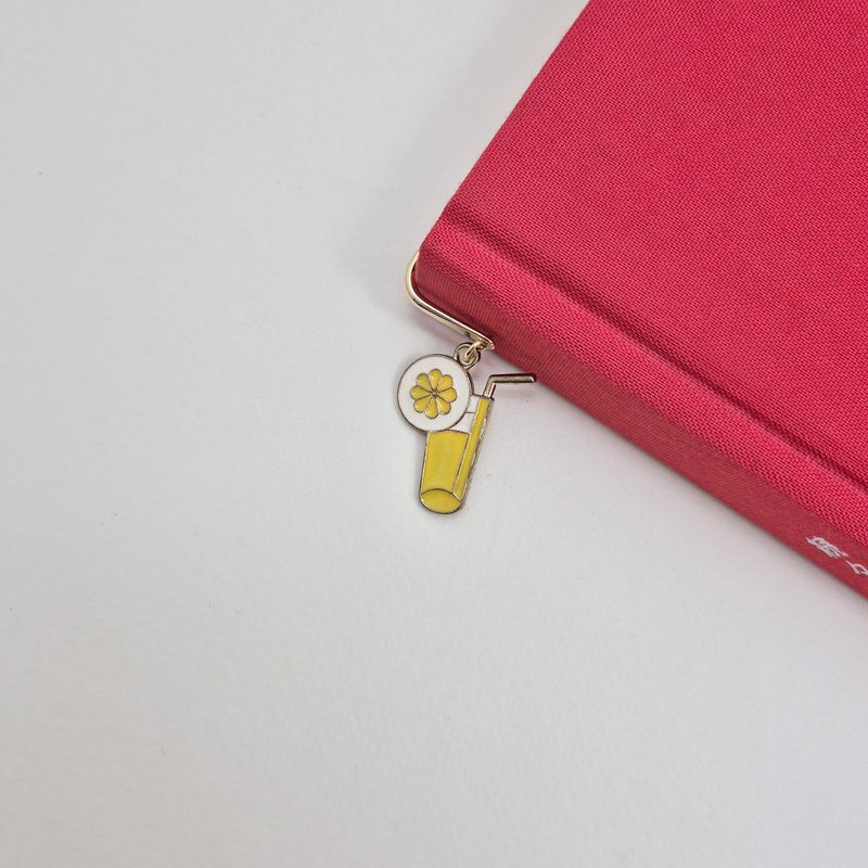 Orange Juice Bookmark, Orange Juice, - 書籤 - 其他金屬 黃色