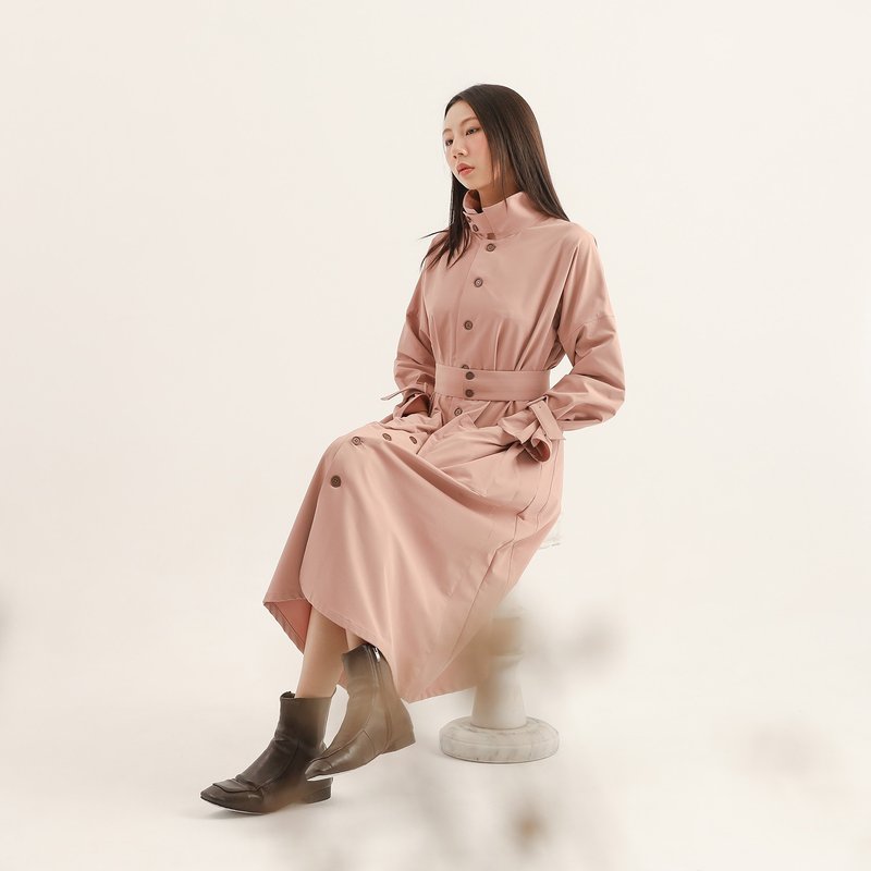 【經典原創】Yiwei_依偎綁帶洋裝_CLD517_粉紅 - 洋裝/連身裙 - 聚酯纖維 粉紅色