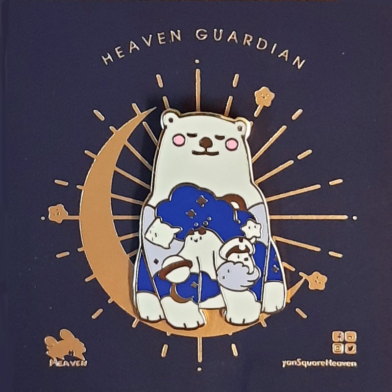 北極熊 Heaven Guardians 襟針 - 胸針 - 其他金屬 
