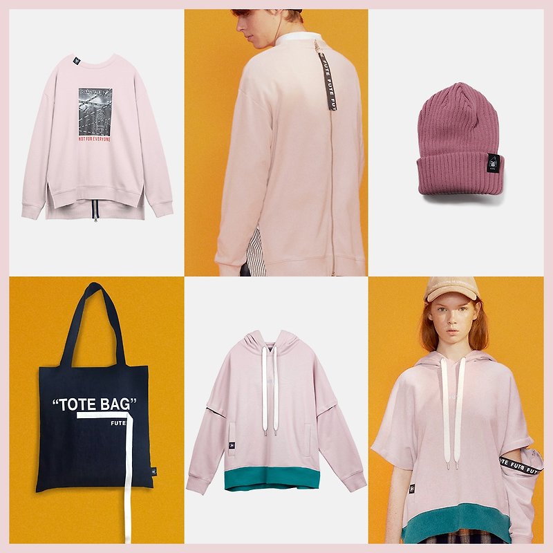 2019 Limited Lucky Bag_Black - เสื้อฮู้ด - ผ้าฝ้าย/ผ้าลินิน สึชมพู