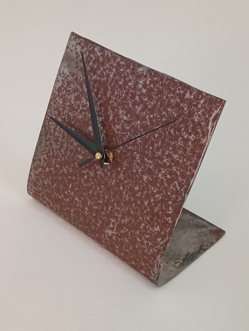 Art desk clock Metal clock - 時鐘/鬧鐘 - 其他金屬 灰色