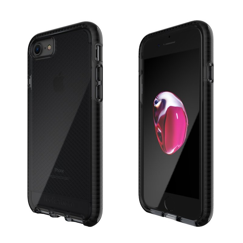 Tech21 英國超衝擊 Evo Check iPhone 7 防撞軟質格紋保護殼 - 透黑 (5055517362535) - 手機殼/手機套 - 其他材質 透明