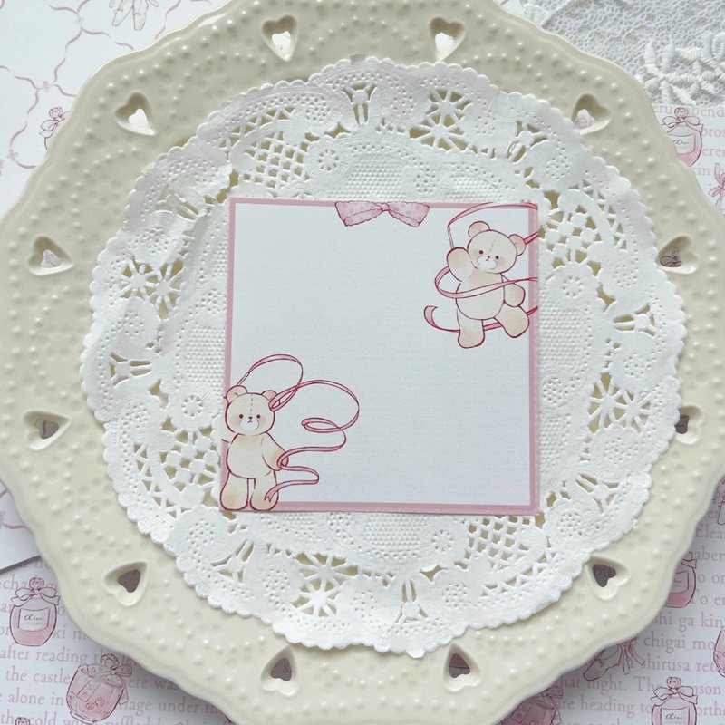 ballet bear collection memo - 信封/信紙 - 紙 多色