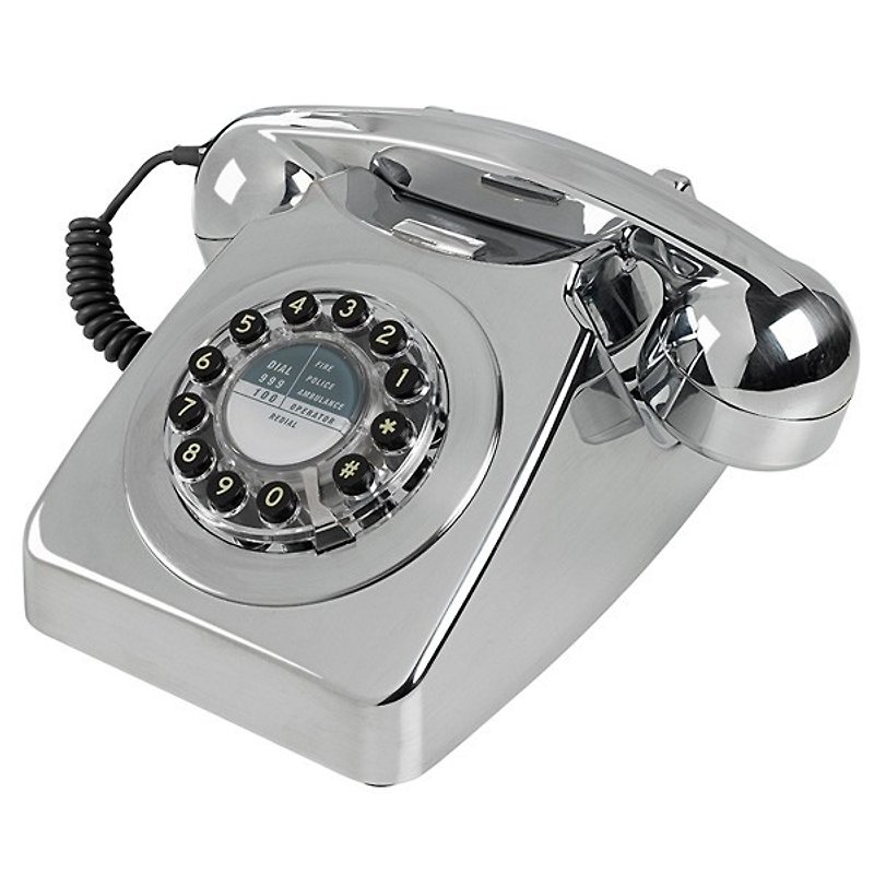 SUSS-UK輸入1950年代の746シリーズレトロクラシック電話/工業スタイル（スパークリングシルバー） - その他 - プラスチック グレー