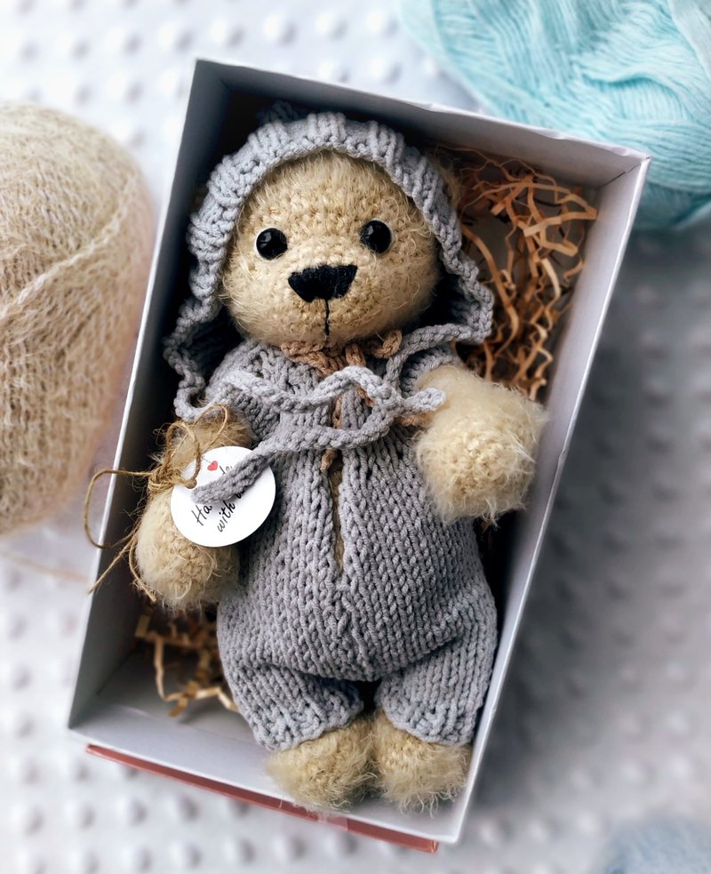 OOAK Collectable Teddy Bear 7,6 inches/ Plush teddy bear/ Artist plush animal - 寶寶/兒童玩具/玩偶 - 其他材質 