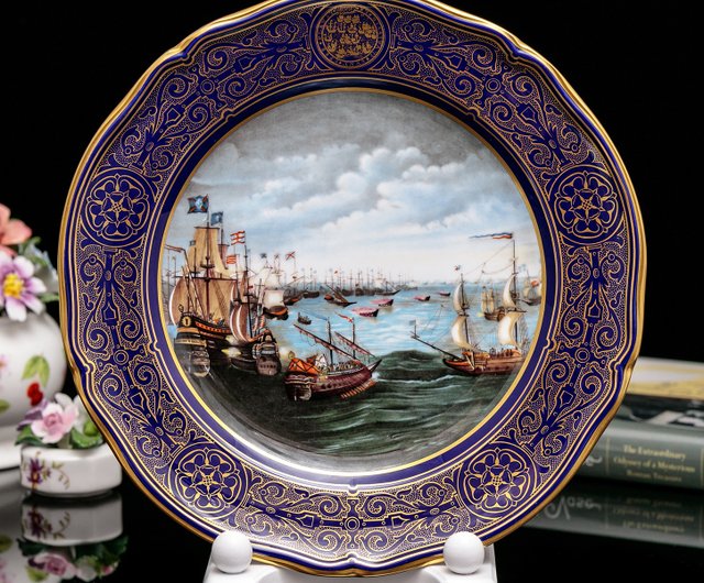 British made Spode Braving the Wind and Waves Armada Limited Gold