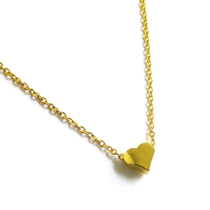 Ficelle | handmade brass natural stone necklace | [Love] Brass 18K gold clavicle chain - สร้อยคอทรง Collar - โลหะ 