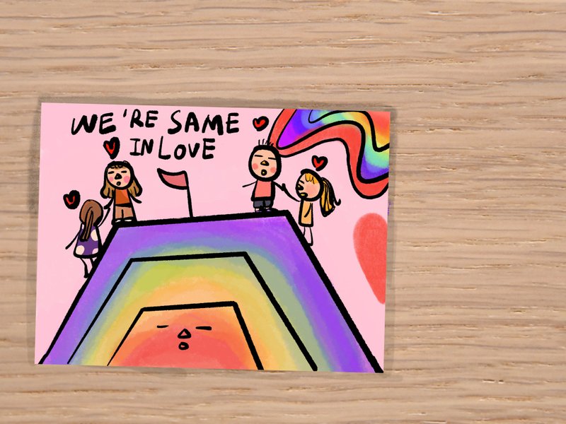 【特別款】愛無界線 彩虹愛心套組 明信片 - 卡片/明信片 - 紙 