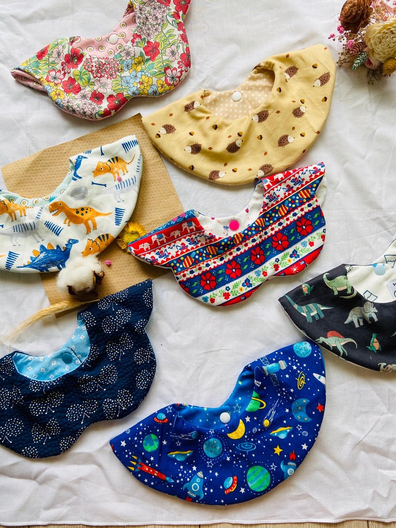 Hand-made pocket 360 flower pocket round pocket - Bibs - Cotton & Hemp 