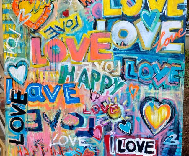 ラブペインティング ポップアート グラフィティスタイルのペイン