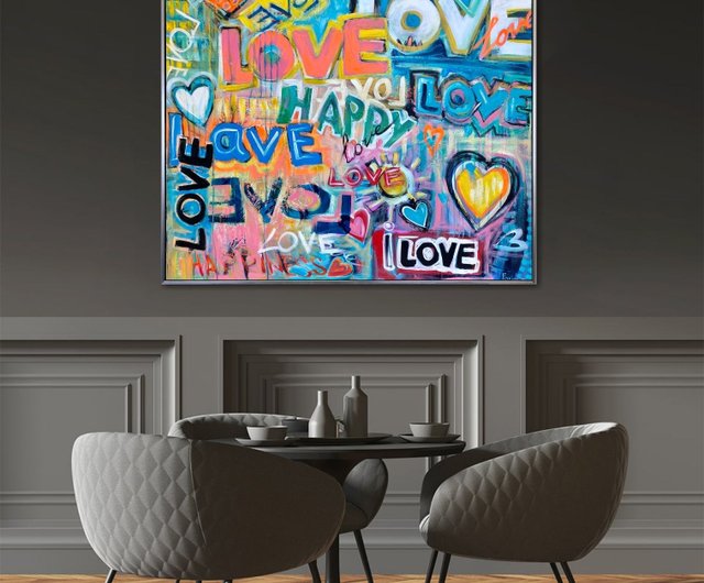 ラブペインティング ポップアート グラフィティスタイルのペイン