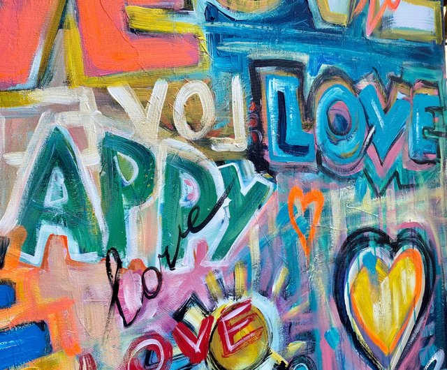 ラブペインティング ポップアート グラフィティスタイルのペイン