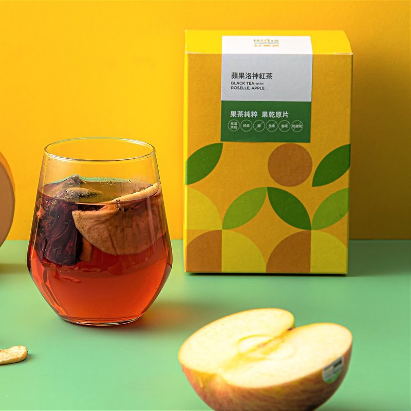 有果乾茶-蘋果洛神紅茶每日隨身包6包/盒_內含蘋果、洛神果乾 - 茶葉/漢方茶/水果茶 - 其他材質 綠色