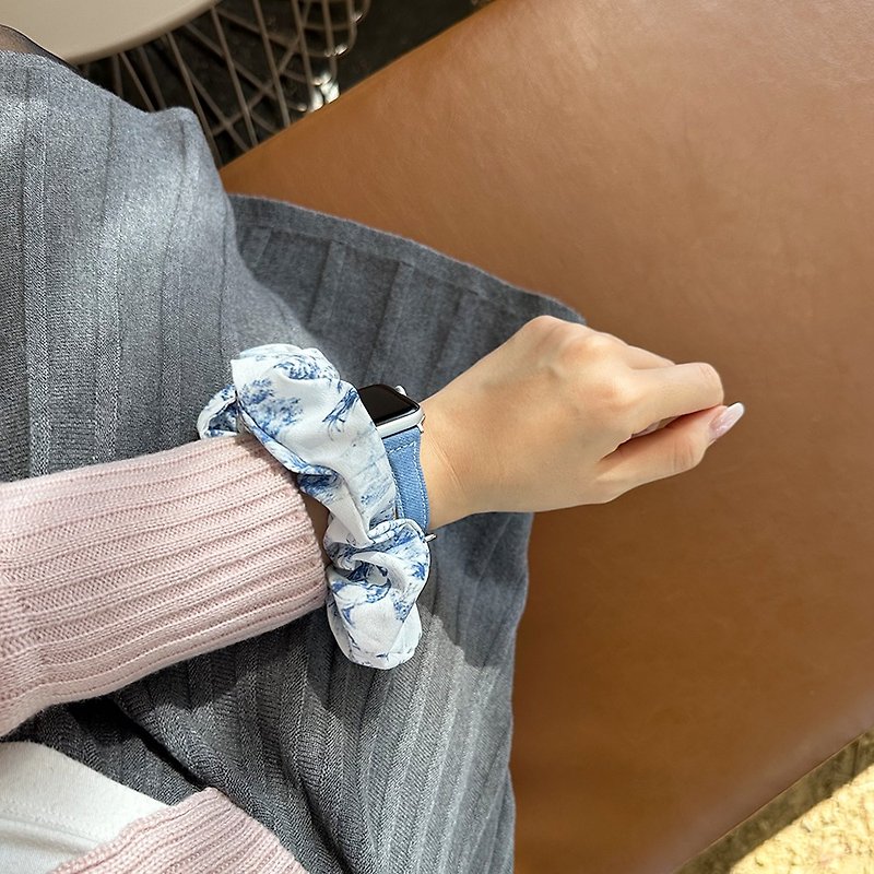 Slim-fit Japan denim cork strap for Apple Watch Galaxy Watch - สายนาฬิกา - วัสดุอีโค 