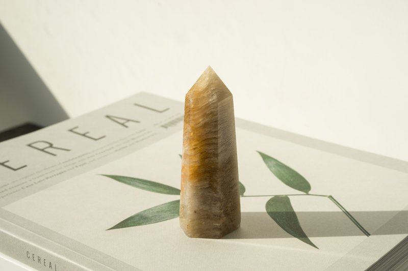千層水晶柱 礦石香氛系列 - 香氛/精油/擴香 - 水晶 金色