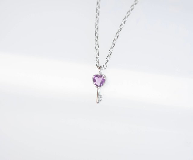 Amethyst deals key necklace