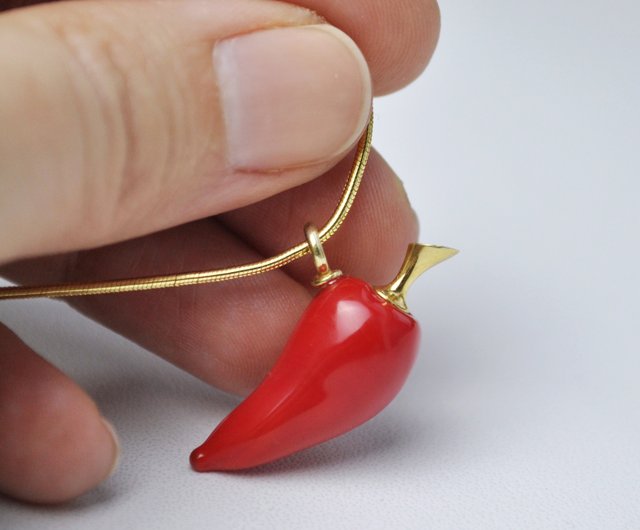 Red chili online pepper necklace