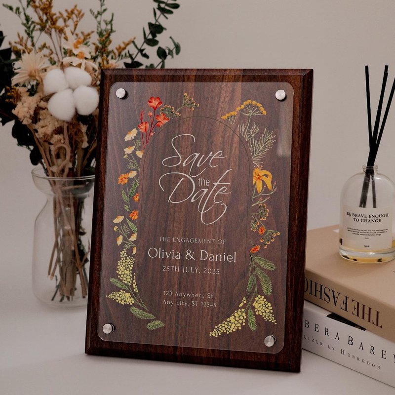 聖誕節禮物 客製化獎牌 結婚書約 紀念牌 紀念禮物 居家佈置  掛 - 其他 - 木頭 