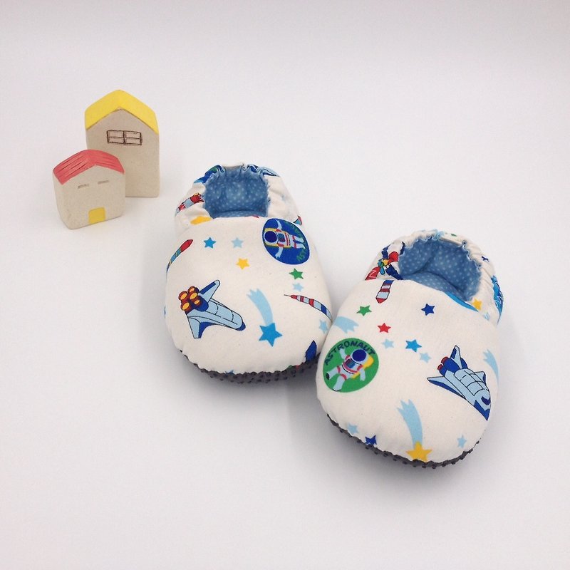Colorful outer space - toddler shoes / baby shoes / baby shoes - รองเท้าเด็ก - ผ้าฝ้าย/ผ้าลินิน หลากหลายสี