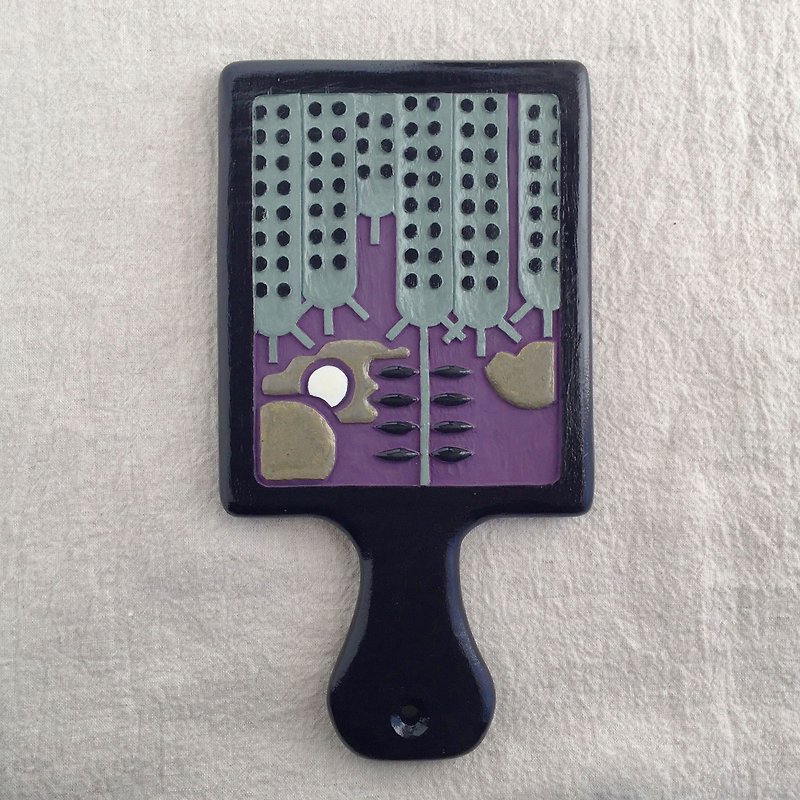 Vanity Hand Mirror (murasaki) - Makeup Brushes - Wood Purple