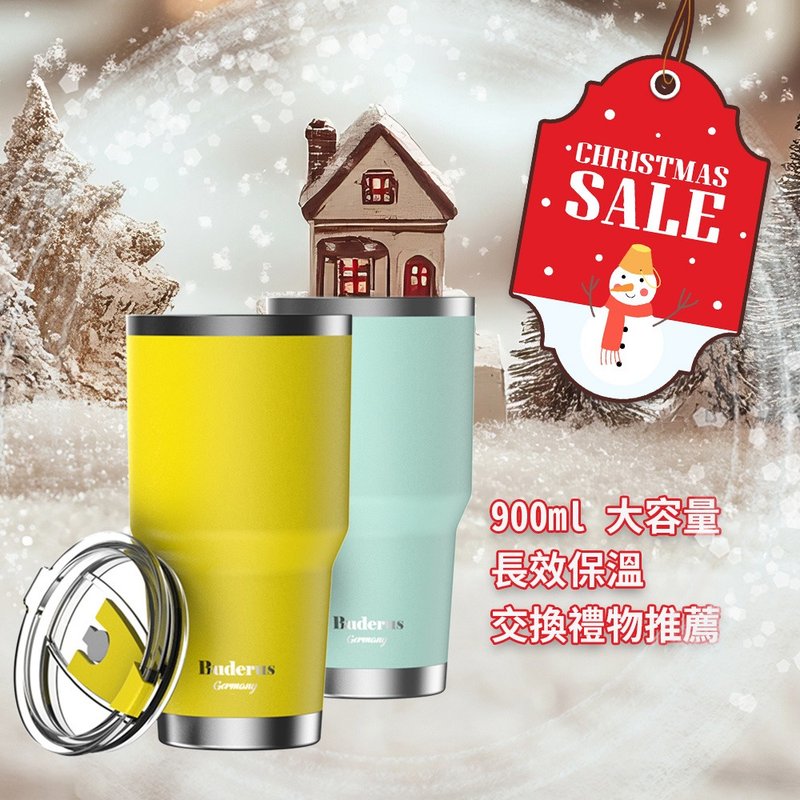 Gift Exchange_German BUDERUS 304 Stainless Steel Ceramic Insulated Tumbler - Eco-Friendly Travel Mug - กระบอกน้ำร้อน - สแตนเลส หลากหลายสี