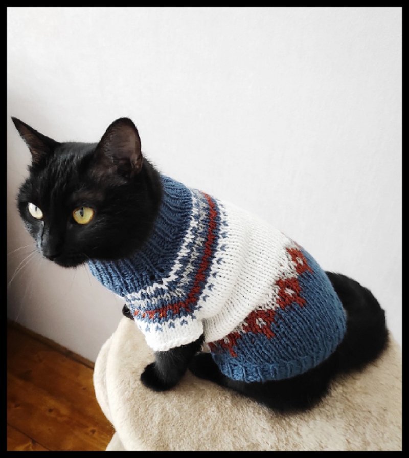 Sweater for cat sweater for pets Pet outfits Cardigan for pets Jumper for cats - 寵物衣服 - 羊毛 