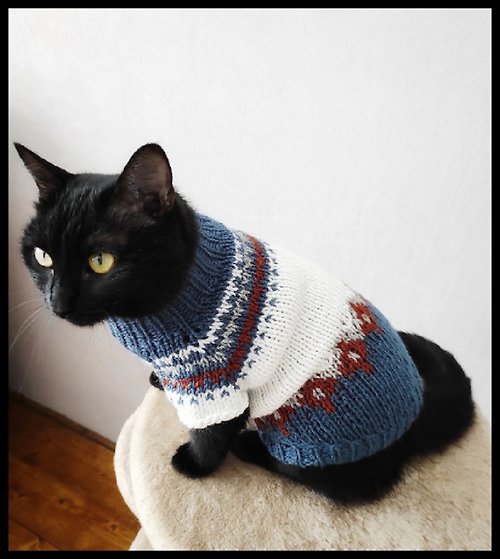 StylishCatDesign Sweater for cat sweater for pets Pet outfits Cardigan for pets Jumper for cats