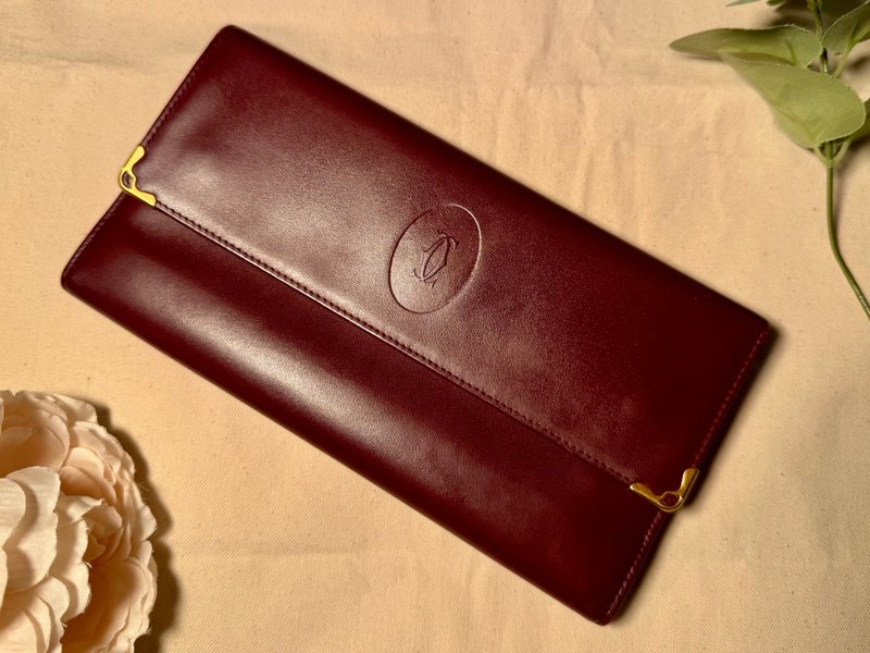 Cartier 古董卡地亞長夾 - 銀包 - 真皮 紅色
