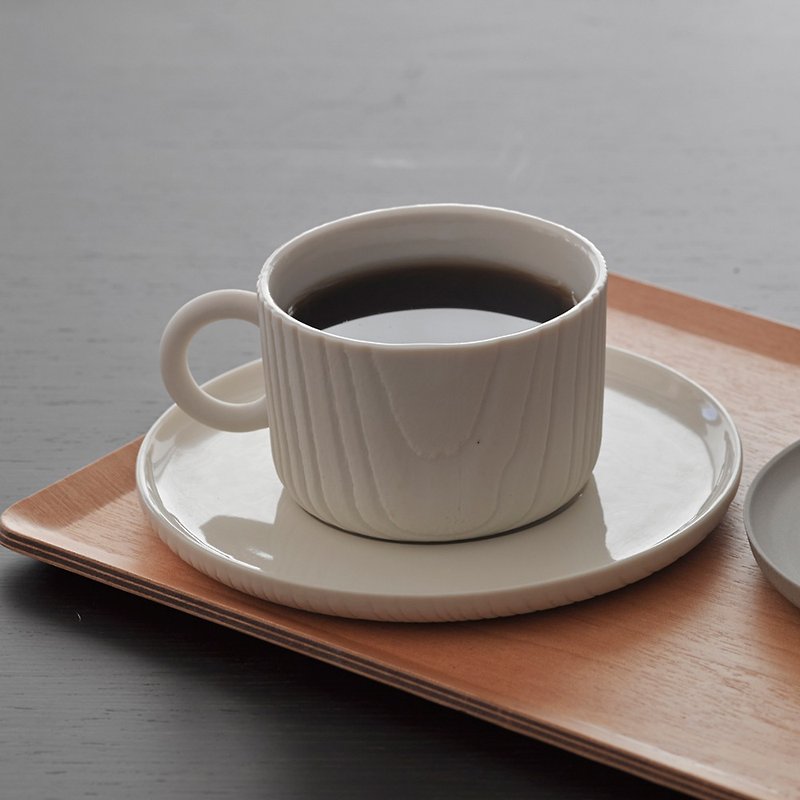 MU coffee cup tray set / white - กระติกน้ำ - เครื่องลายคราม ขาว
