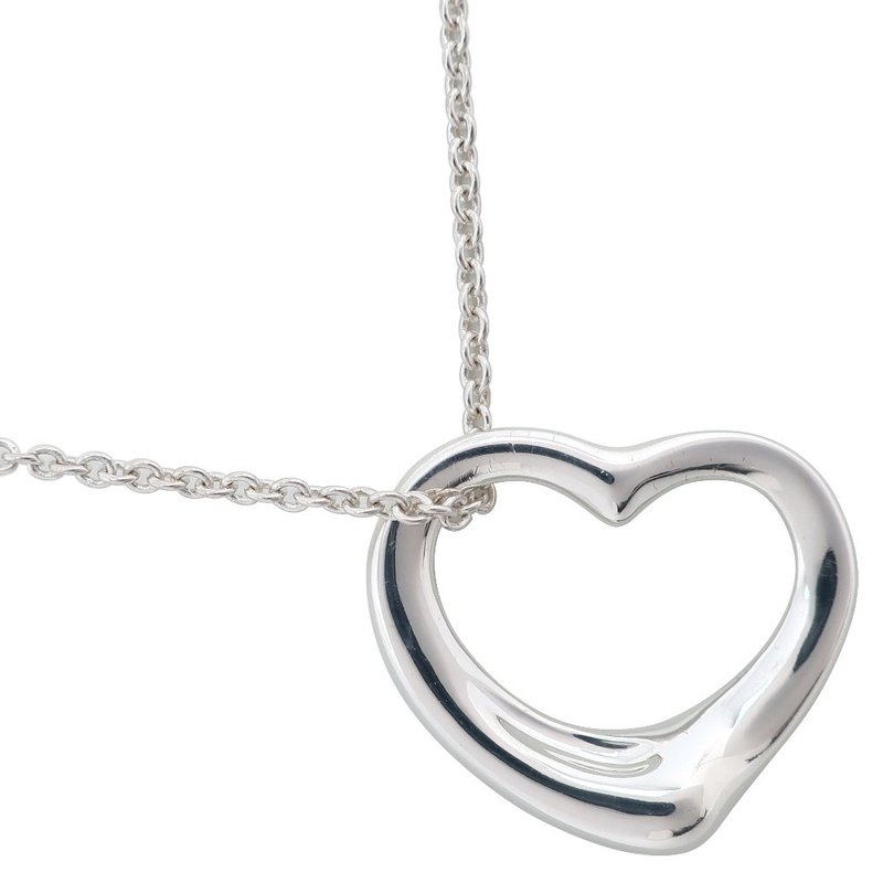 【日本直送】ティファニー TIFFANY&Co. オープンハート ネックレス エルサ・ペレッティ シルバー925 ハート 約6.2g レディース【中古】 - 項鍊 - 銀 銀色