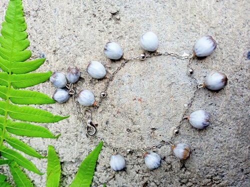 果孩子與黑豆 草原珍珠水滴薏苡手鍊--顆顆天然、獨一無二