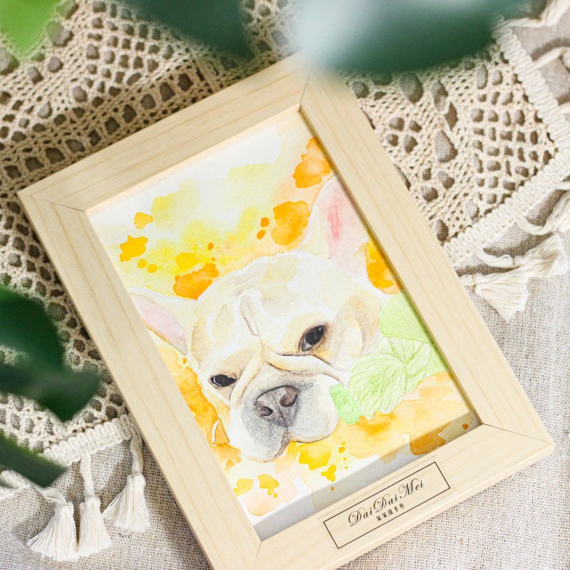 [Pet Watercolor Portrait] Pet Portrait Furry Child Memorial Customized Portrait Like Yanhua - ภาพวาดบุคคล - วัสดุอื่นๆ 