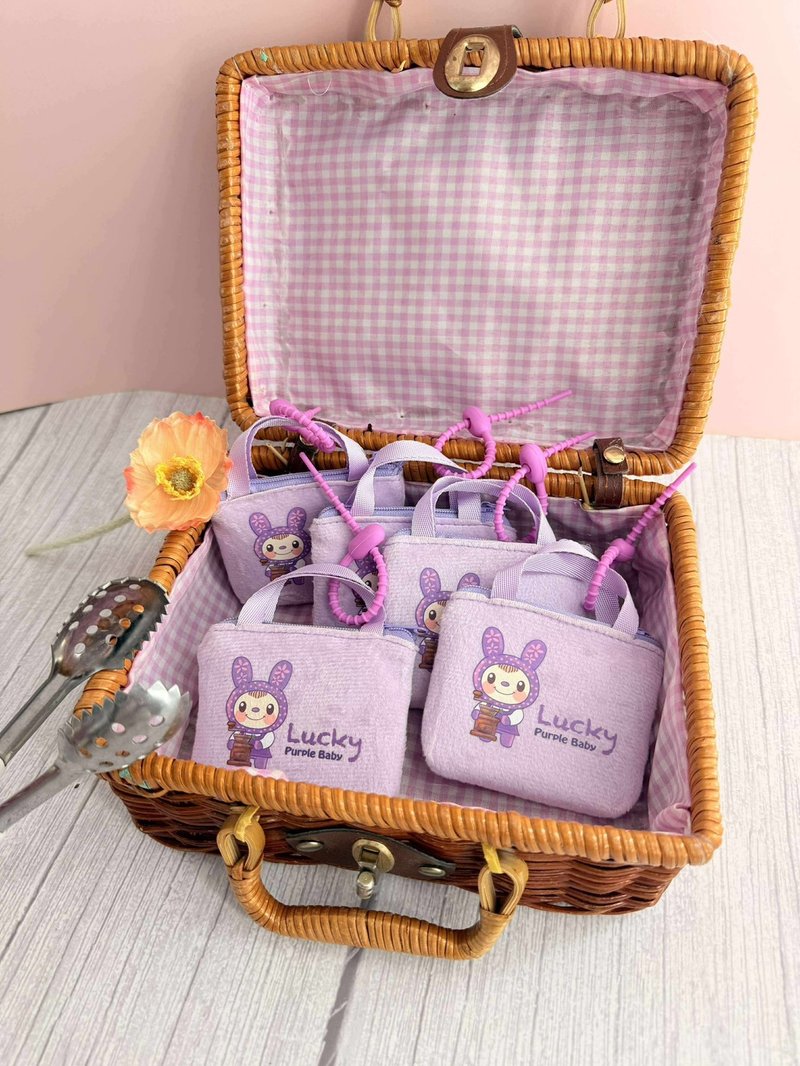 【幸運紫娃】毛絨可掛式零錢包 聖誕交換禮物 - 零錢包/小錢包 - 其他材質 紫色