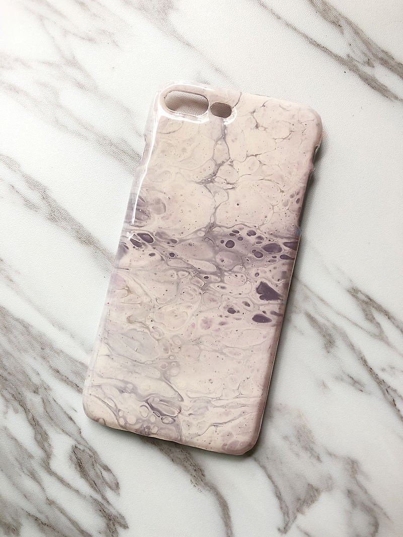 OOAK hand-painted phone case, only one available, Handmade marble IPhone case - Phone Cases - Plastic Pink