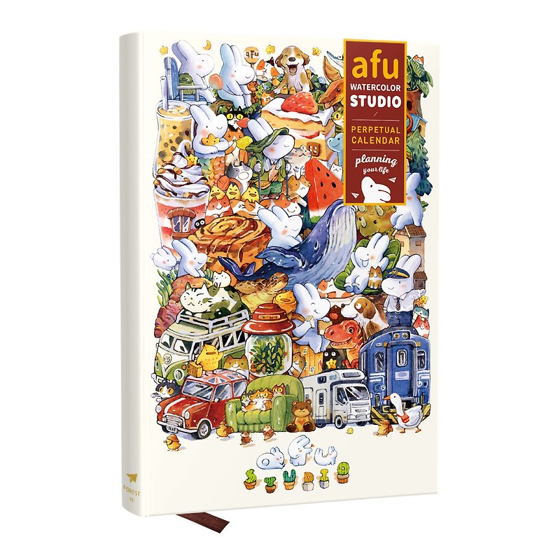 afu Timeless White Rabbit Handbook IV - White Rabbit Duoduo - สมุดบันทึก/สมุดปฏิทิน - กระดาษ ขาว