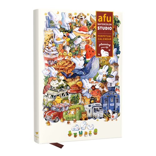afu插畫日誌 afu無時效大白兔手帳本IV - 大白兔朵朵