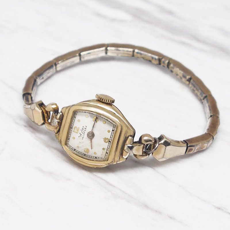 Italian brand Wyler 10K gold bracelet styling antique watch - Women's Watches - Other Metals Gold