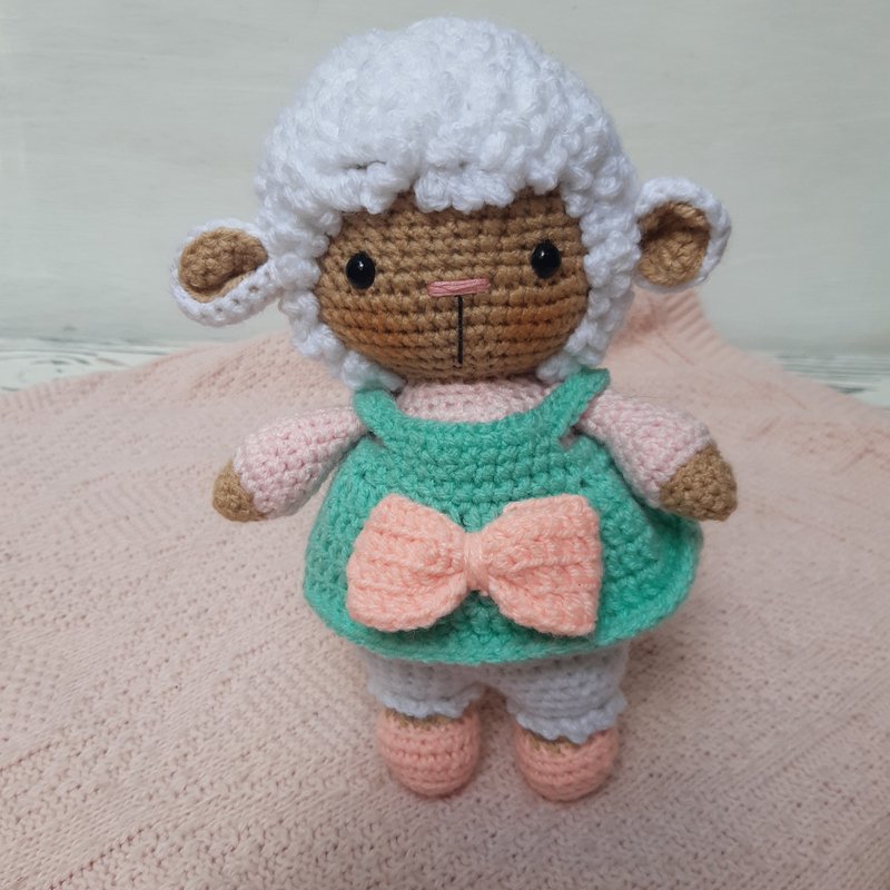 Hand crochet Lamb toy   Stuffed animals   Plushie toys   Amigurumi animals - 寶寶/兒童玩具/玩偶 - 其他材質 金色