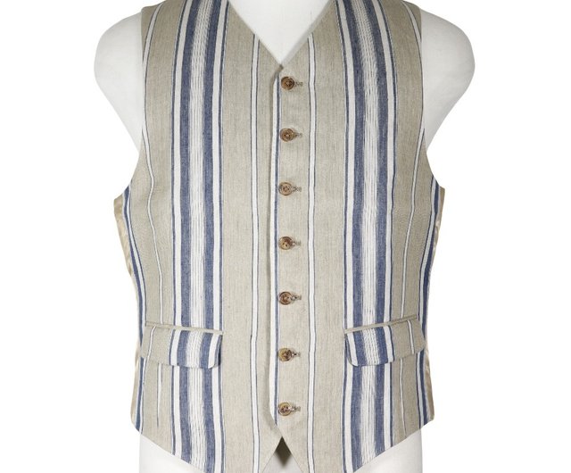 HERMES エルメス ジレストライプ ベスト 麻×レーヨン HERMES エルメス ジレストライプ ベスト 麻×レーヨン - メルカリ