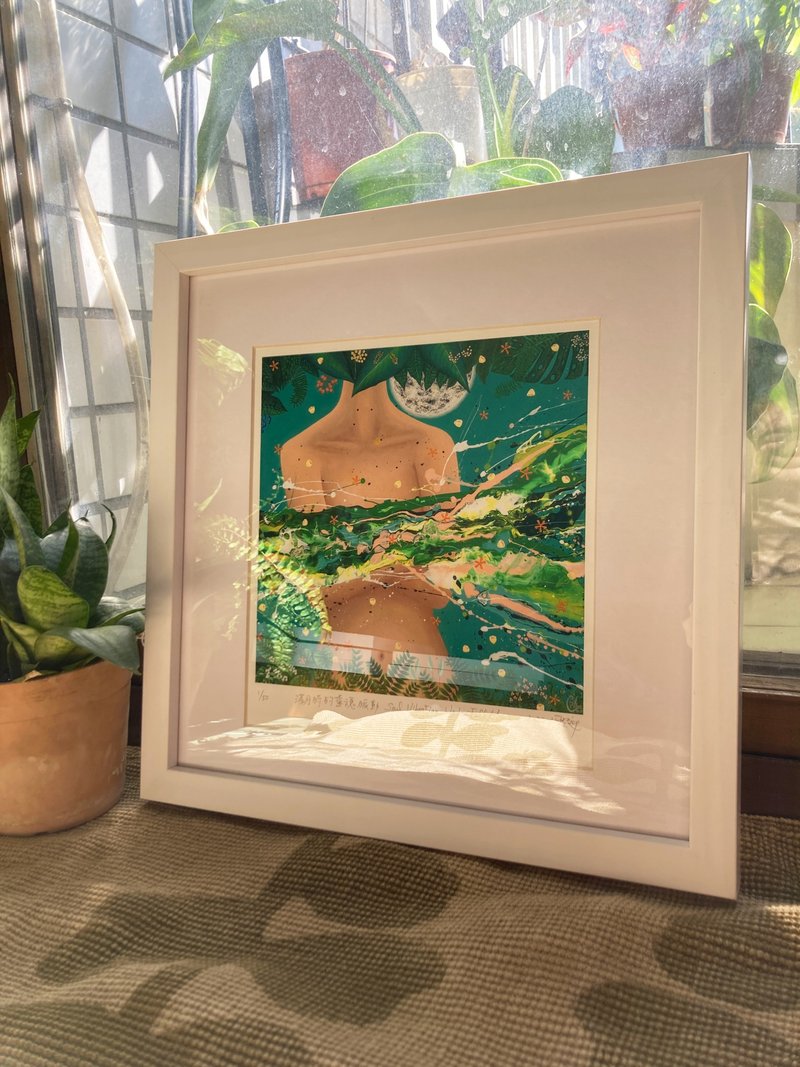 滿月時的靈魂脈動  藝術微噴  限量版畫 精選相框 Giclée Print - 海報/掛畫/掛布 - 紙 多色