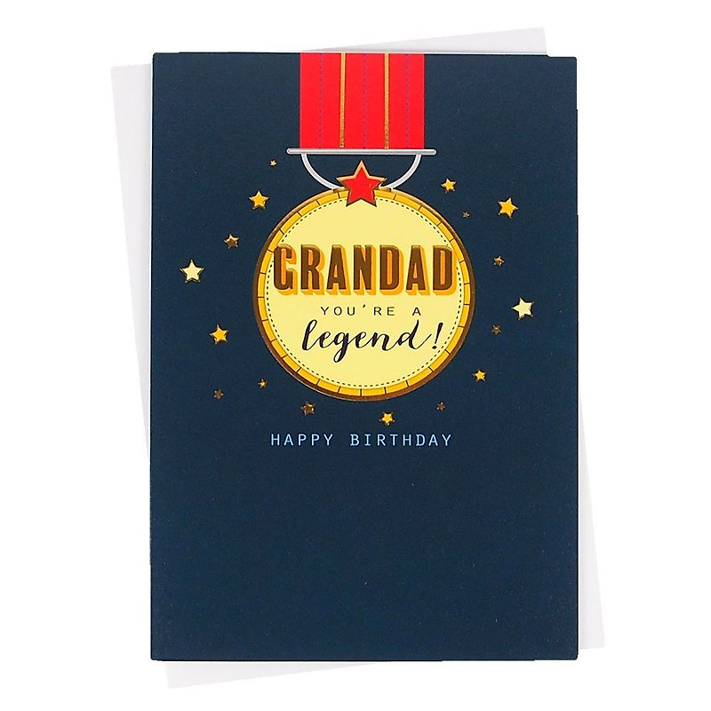 Grandpa, you are a legend [ABACUS Life&Soul Card-Birthday Wishes] - Cards & Postcards - Paper Multicolor