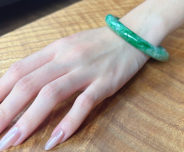 新品 天然 ミャンマー産 翡翠 (A貨) エチオピア産 オパール ブレスレット ミャンマー産天然無処理翡翠 ジュエリー ペンダント アップルグリーン