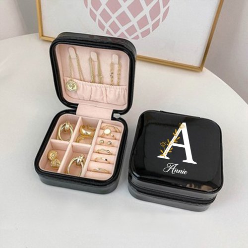 Gift 2 included] Rose Gold/dustproof jewelry earring storage box